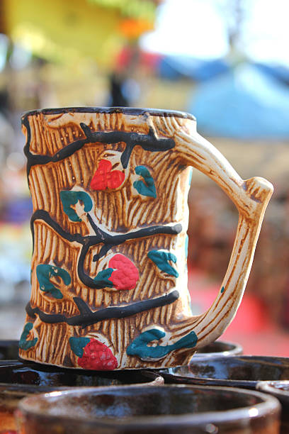 ceramic or clay cup - 哈里亞納邦 個照片及圖片檔
