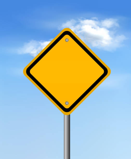 istock Blank Yellow Road Sign 498981045