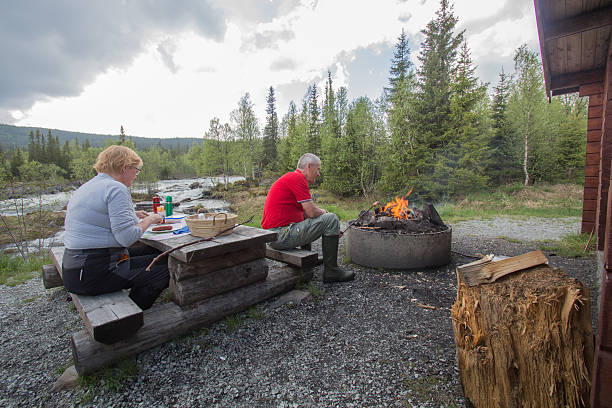 istock couple having a picnic and a grill 498982411