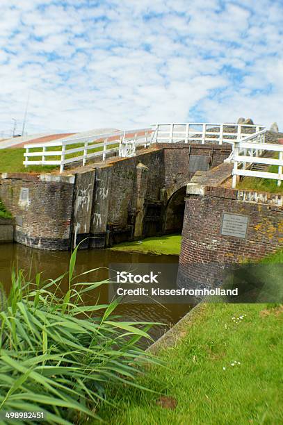 Lock At Noordpolderzijl The Netherlands Stock Photo - Download Image Now - Brick, Building Exterior, Built Structure