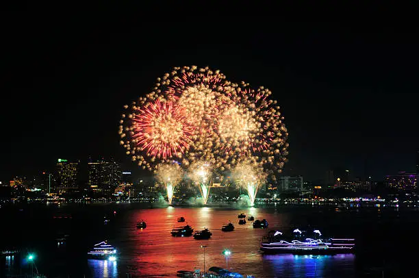 Photo of fireworks at pier