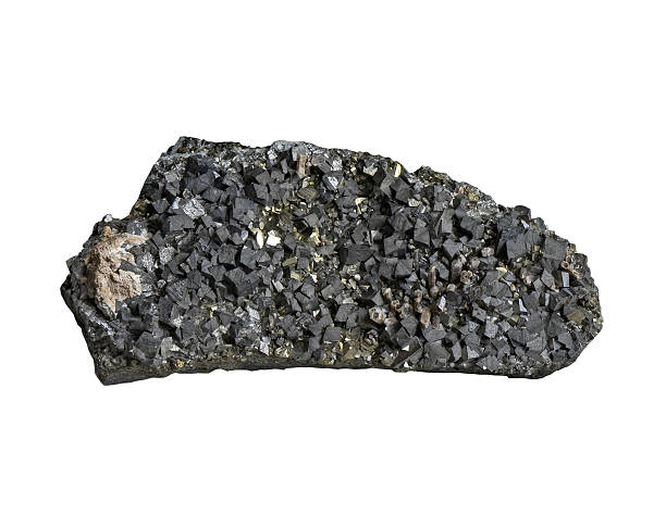 istock Arsenopyrite ore on white background, isolated 498994328