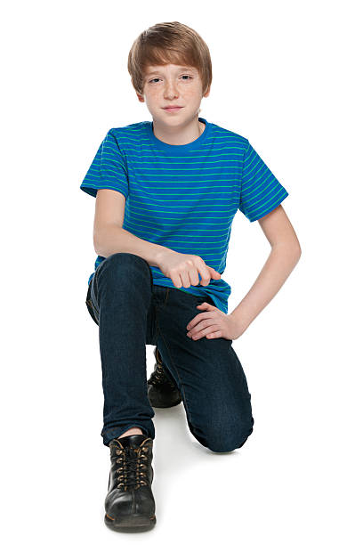 istock Preteen boy on the white background 498995713