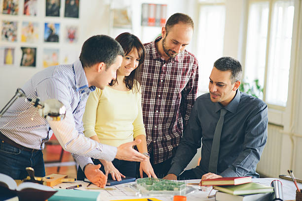istock Start up business. Group of young architect at office 498997578