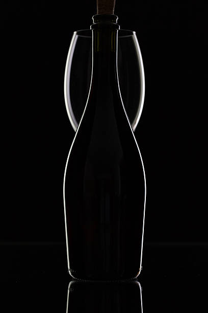istock Empty bottle of wine and one glass 498997752