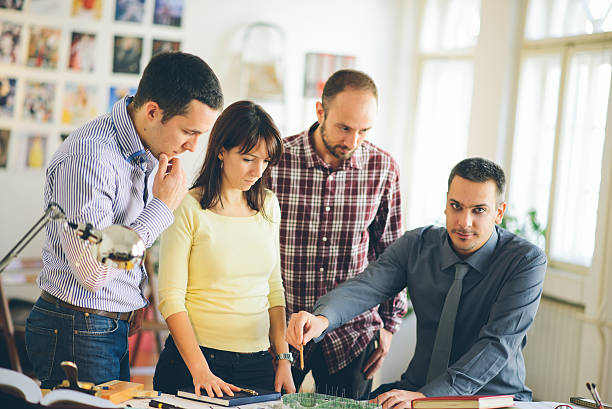 istock Start up business. Group of young architect at office 498997852