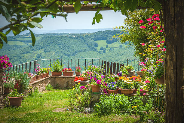 bella ciudad antigua, en el centro de italia. - civita di bagnoregio fotografías e imágenes de stock