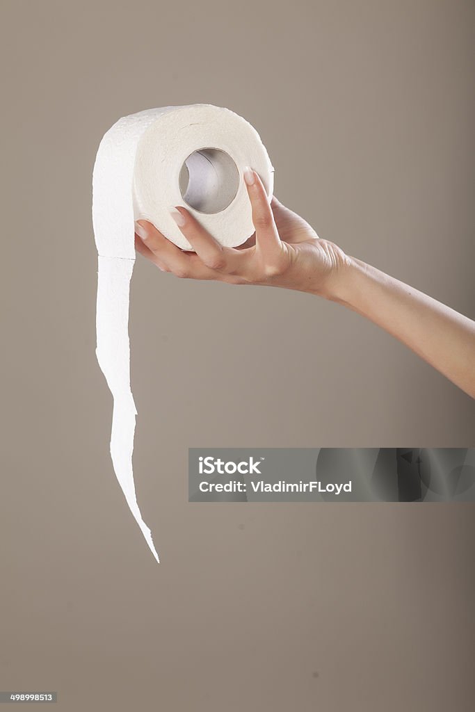 O rolo de papel higiénico - Royalty-free Branco Foto de stock