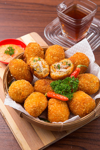 istock Fried chicken and vegetables croquettes 499001236
