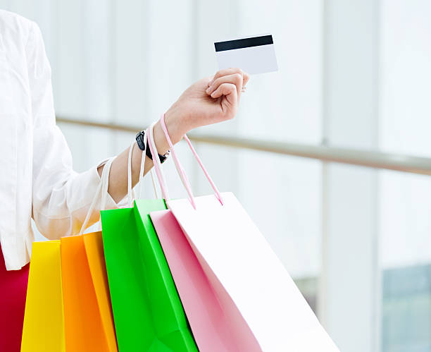 istock Shopping with a credit card 499001316