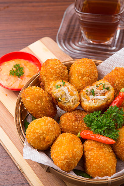 istock Fried chicken and vegetables croquettes 499001924