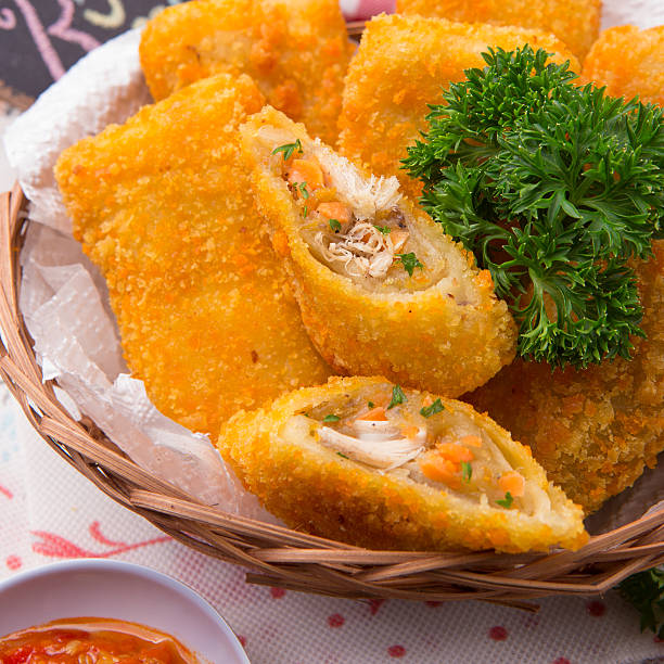 istock Fried chicken and vegetables croquettes 499002232