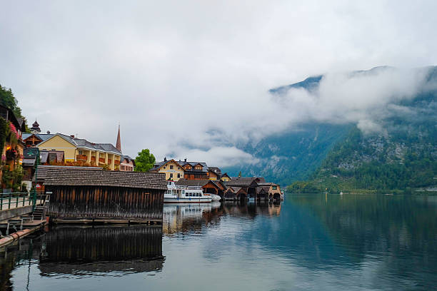 istock Scenic landscape view of Hallstatt, Austria 499003248