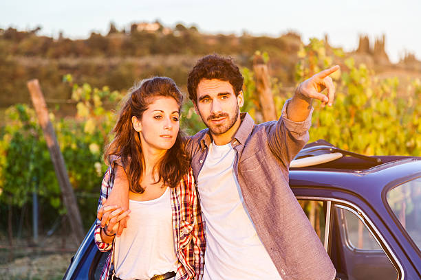 istock Loving couple watching the sunset 499005340