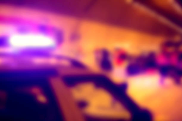 istock Abstract ambulance in an accident at nighttime 499006108
