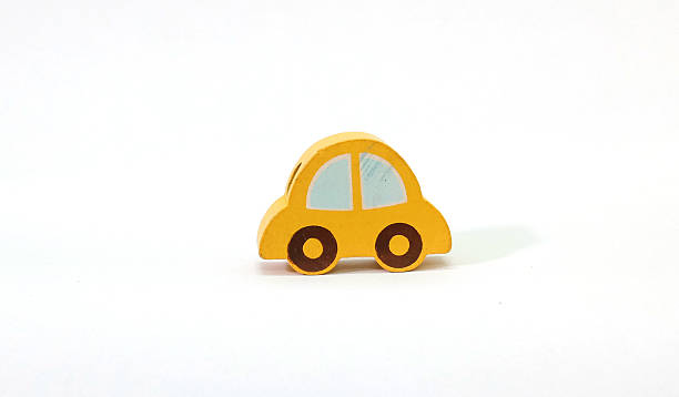 istock Yellow wood car toy 499016958