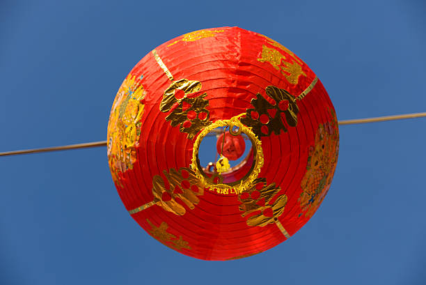 istock Red Chinese lantern in a Chinese Temple. 499020926