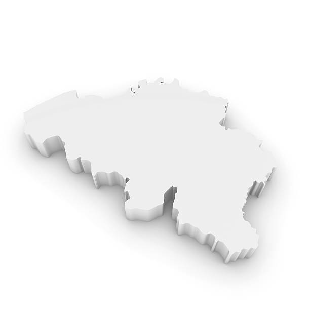 istock White 3D Outline of Belgium Isolated on White 499021608