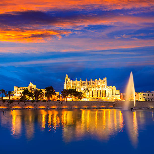 istock Palma de Mallorca Cathedral Seu sunset Majorca 499024276