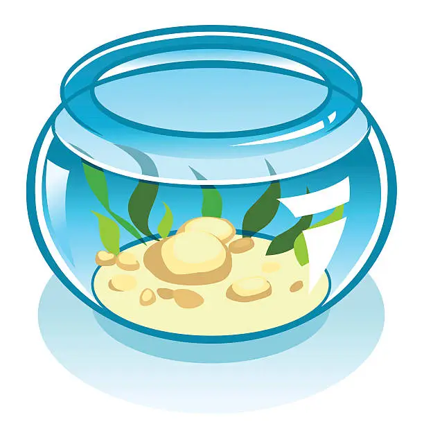 Vector illustration of Cartoon spheric aquarium