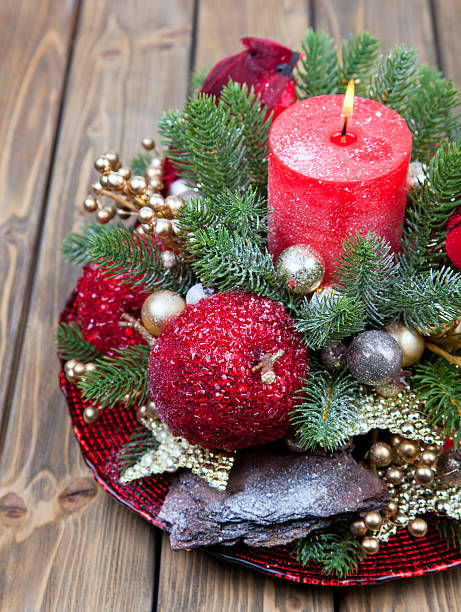 istock traditional Christmas decorations of trees 499026838