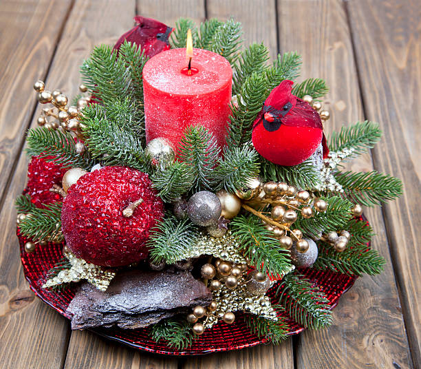 istock traditional Christmas decorations of trees 499027224