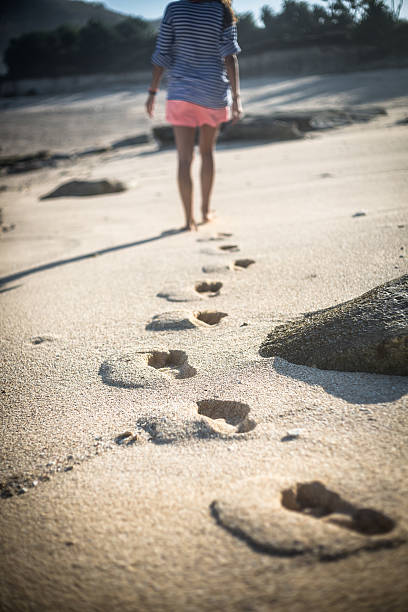 istock Woman Walking on the Beach 499027697