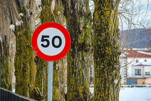 speed limit Spanish traffic sign speed limit judge law stock pictures, royalty-free photos & images
