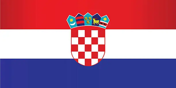 Vector illustration of Croatia Flag
