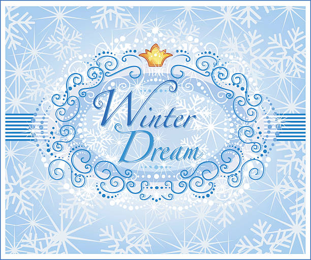 winterdream tle (niebieski). - dekorative stock illustrations