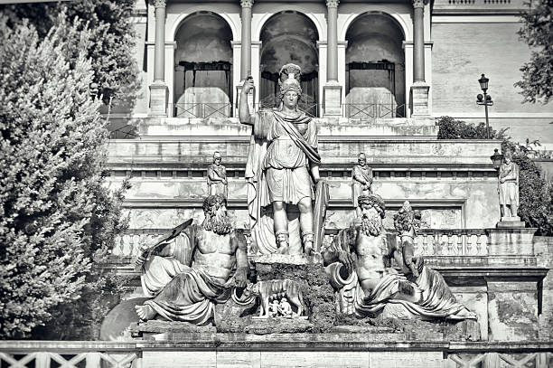 fontana del dea di roma a roma, italia - fontana della dea roma foto e immagini stock