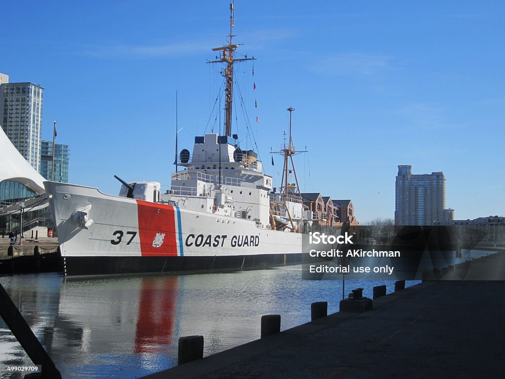 Coast Guard Ship Baltimore, MD, USA - March 10, 2012: A US Coast Guard ship docked in the Inner Harbor Coast Guard Stock Photo