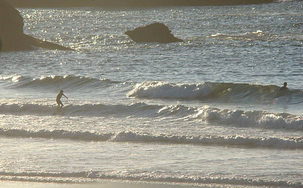 istock Sunset surfing session in Biarritz, France 499030145