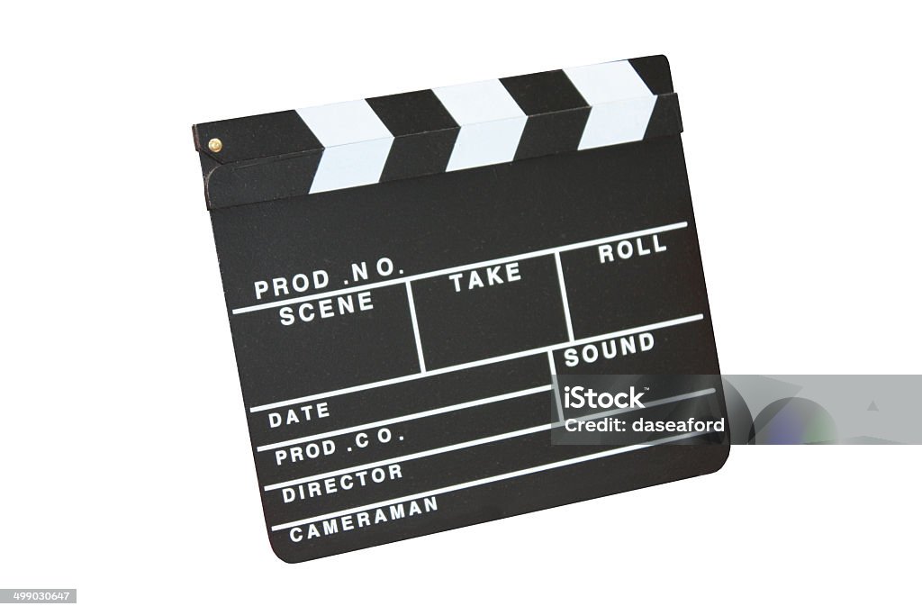 Directors Clapperboard. A Movie Film or Television Director's Clapperboard. Arts Culture and Entertainment Stock Photo