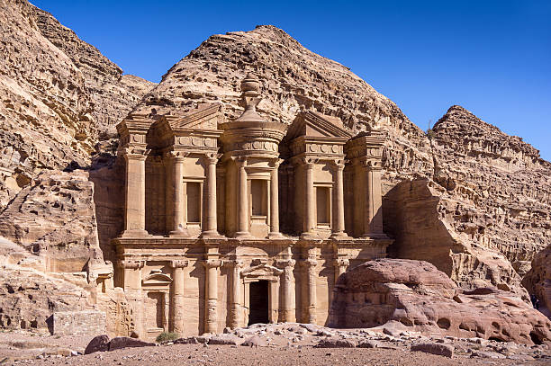 istock The monastery in world wonder Petra, Jordan 499032066