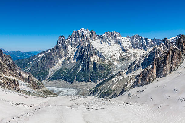 istock Mer de Glace is a glacier  on the Mont Blanc 499033095