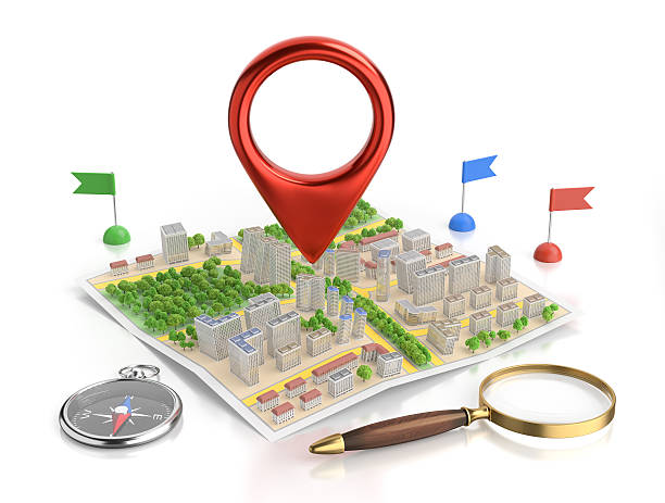 istock 3D Route Map Of An City 499049648