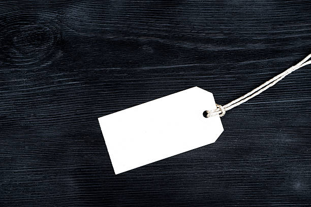 istock Blank tag, tied with rope 499050212