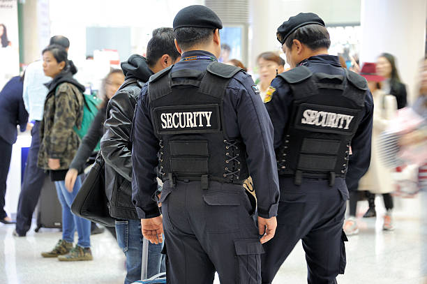 Airport security at Seoul Incheon International Airport stock photo