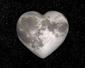 Moon in the shape of a heart