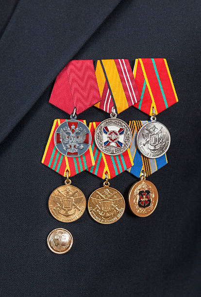 istock Different awards and medals on the uniform 499056087