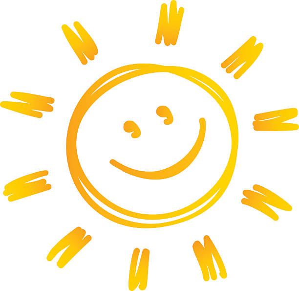 Sun Happy smiling sun. happiness drawings stock illustrations