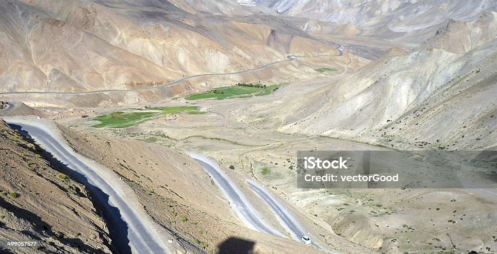 Leh Road curvas na estrada de Ladakh - Royalty-free Ao Ar Livre Foto de stock