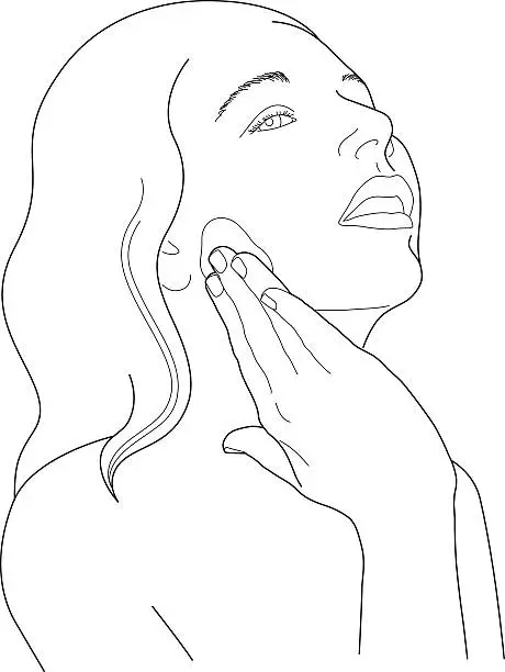 Vector illustration of Applying cream on face