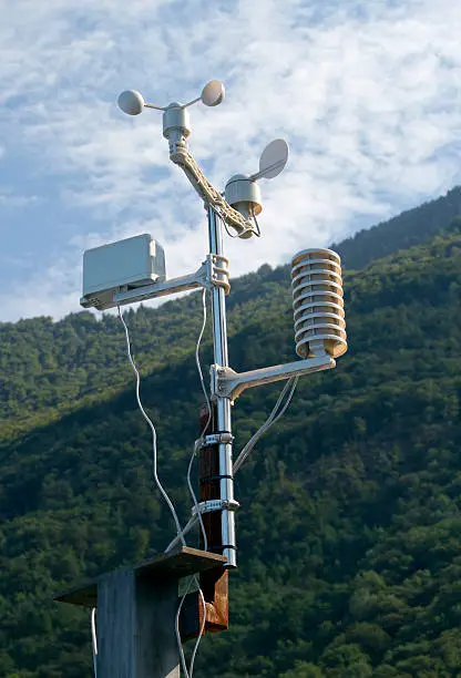 Meteorological weather station outdoor isolated