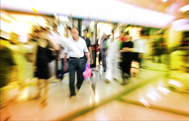 istock Train Tube station Blur people movement in rush hour 499058111