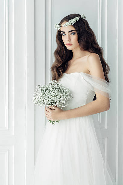 istock Studio shot of young beautiful bride 499059154