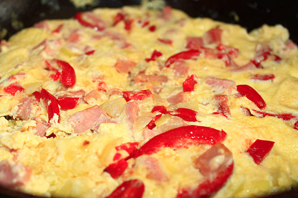 istock cooking of omelet with red paprika 499059448