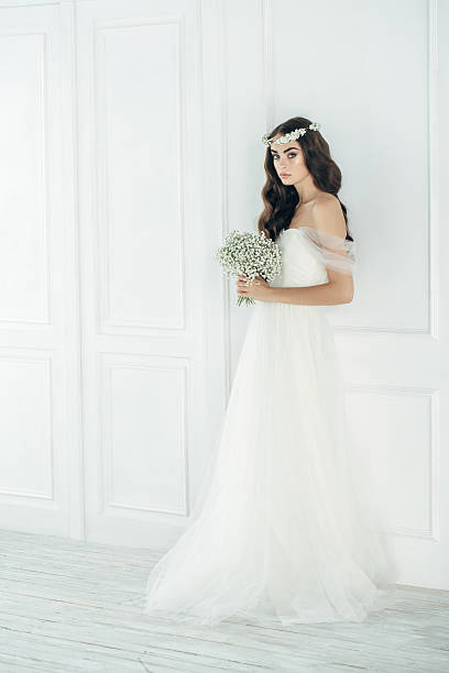 istock Studio shot of young beautiful bride 499059728