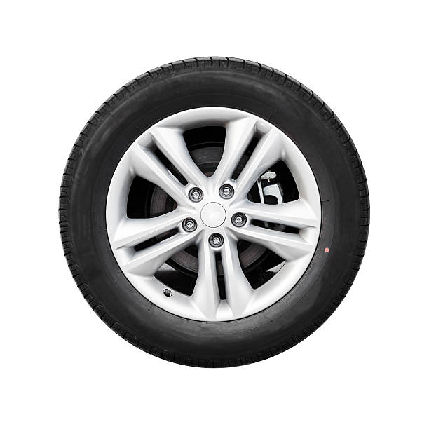 istock Modern automotive wheel isolated on white 499059845